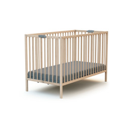 Lit bébé pliant 60x120 sans traitement ni peinture - Papouille