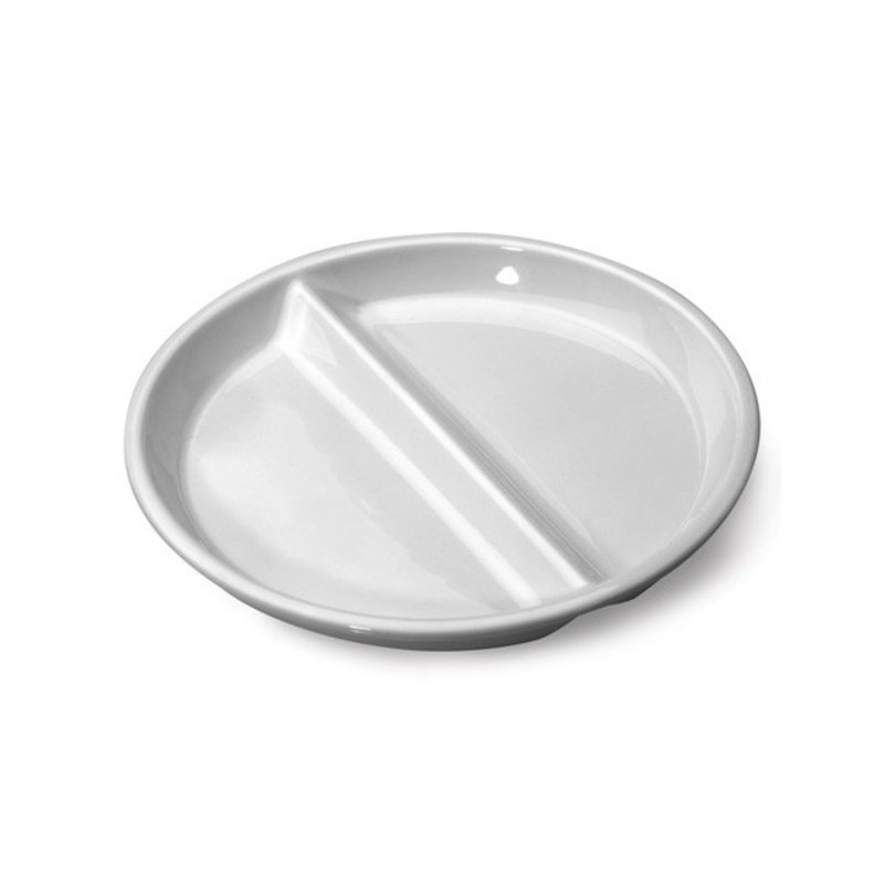 Lot de 6 Assiettes compartiments Porcelaine Séparation Haute - Papouille