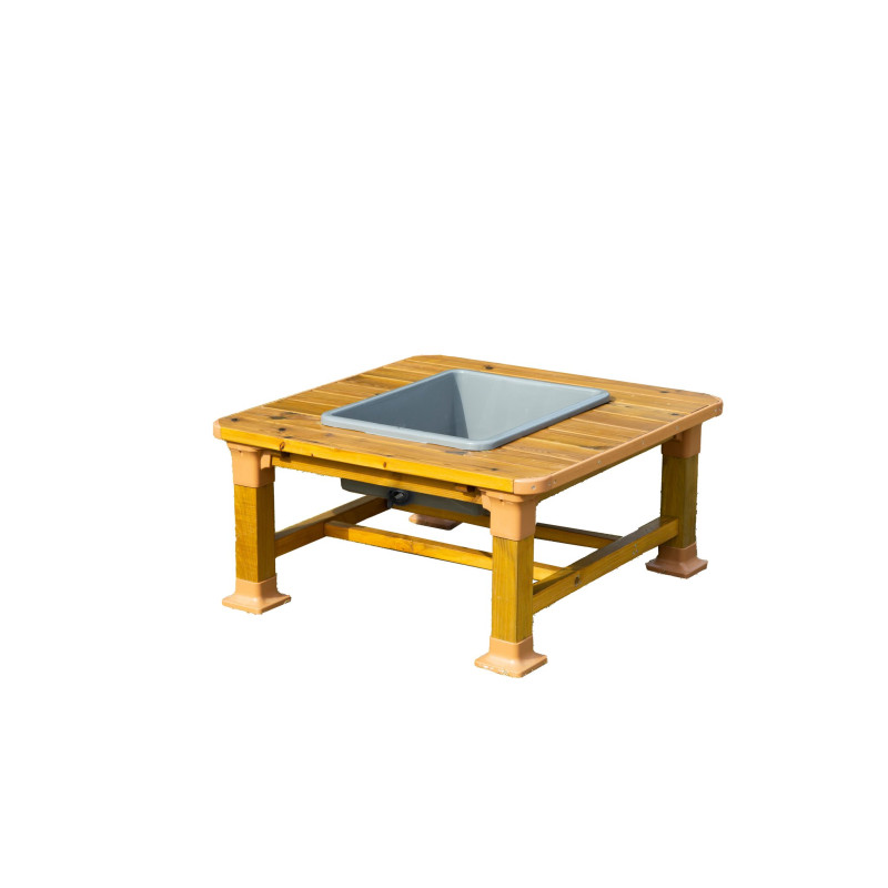 Table d'extérieur sable et eau, carrée  - Papouille