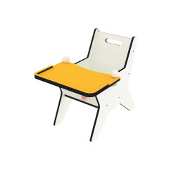 Fauteuil avec Tablette amovible T1 Jaune - Papouille