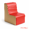 Fauteuil en mousse imperméable assise 30 cm rouge - Papouille