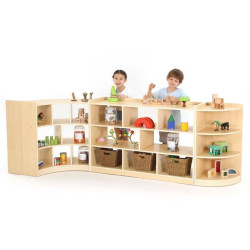 Meuble quart de cercle,  8 compartiments  - Papouille