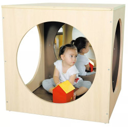 Espace de jeux- Cube Miroir avec 2 miroirs  - Papouille