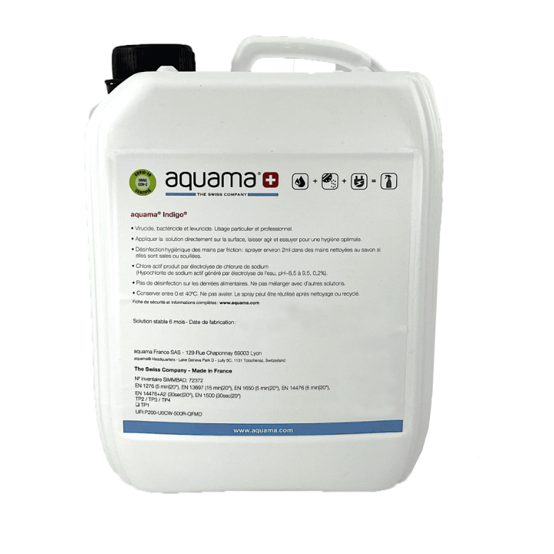 Lot de 2 bidons de 5 litres aquama indigo 1000ppm - Papouille