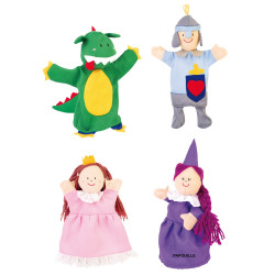 Marionnette chevalier et dragon - Papouille