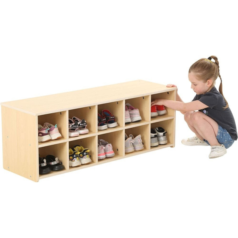 Banc avec range chaussures 10 cases - Papouille