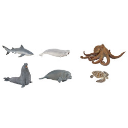 Lot Orange - Lot de 6 figurines - L'Univers Marin  - Papouille