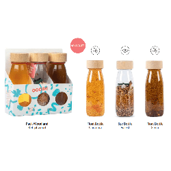 Pack de 3 bouteilles sensorielles : Float curcuma, sienne et - Papouille