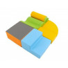 Tapis de réception en mousse pvc 200 x 200 x 4 cm avec velcr - Papouille