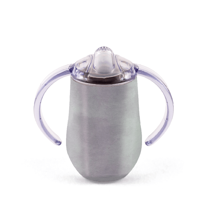 Tasses à anses INOX 30 cl avec couvercle a bec fixe - Papouille
