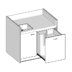 Table à langer 1 cuve - 1100x850 mm - Papouille