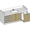 Meuble de change 200 cm casiers - Papouille