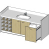 Meuble de change 200 cm casiers - Papouille