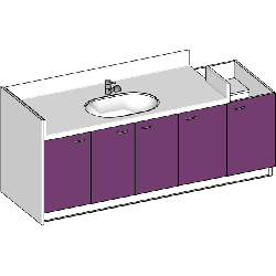 Meuble à langer avec baignoire 240 cm - Papouille