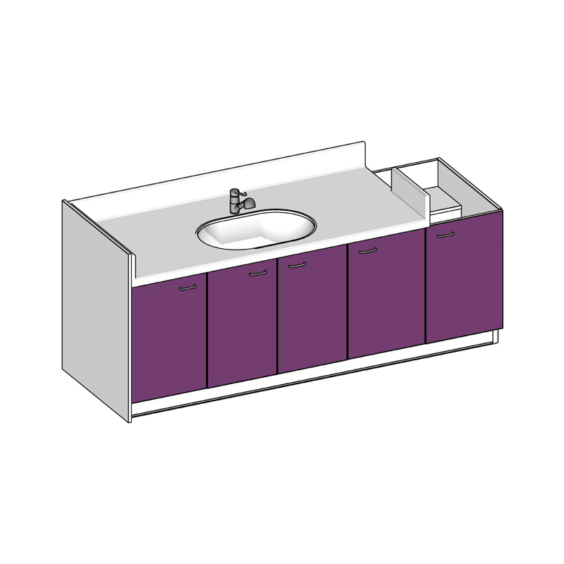Meuble à langer avec baignoire 240 cm - Papouille