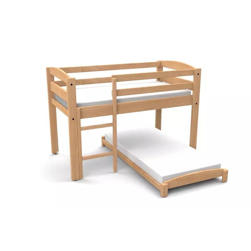 Lit duo repos sans matelas bleu  - Papouille