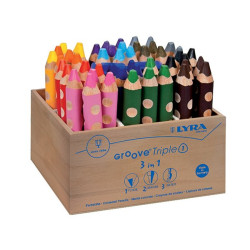 Crayon groove triple lot de 48  - Papouille