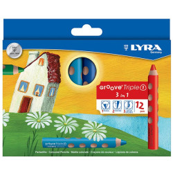 Crayon Groove triple lot de 12 - Papouille