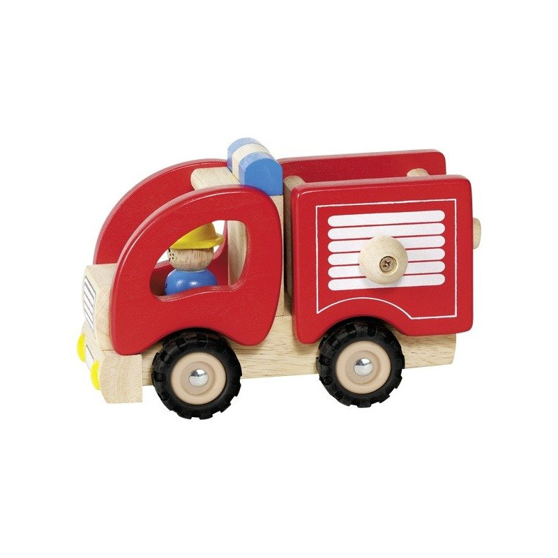 Camion de pompiers en bois - Papouille