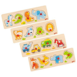 Assortiment de puzzles à encastrements en bois - Papouille