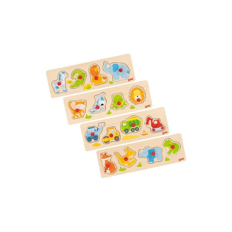 Assortiment de puzzles à encastrements en bois - Papouille