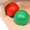 Jeu de maillet et toboggan à boules en bois - Papouille