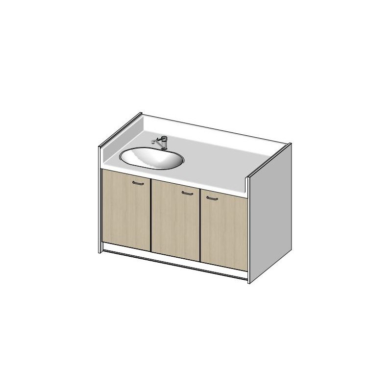 Meuble à langer 1 cuve - 1500(L)x850(Pf)mm - Papouille