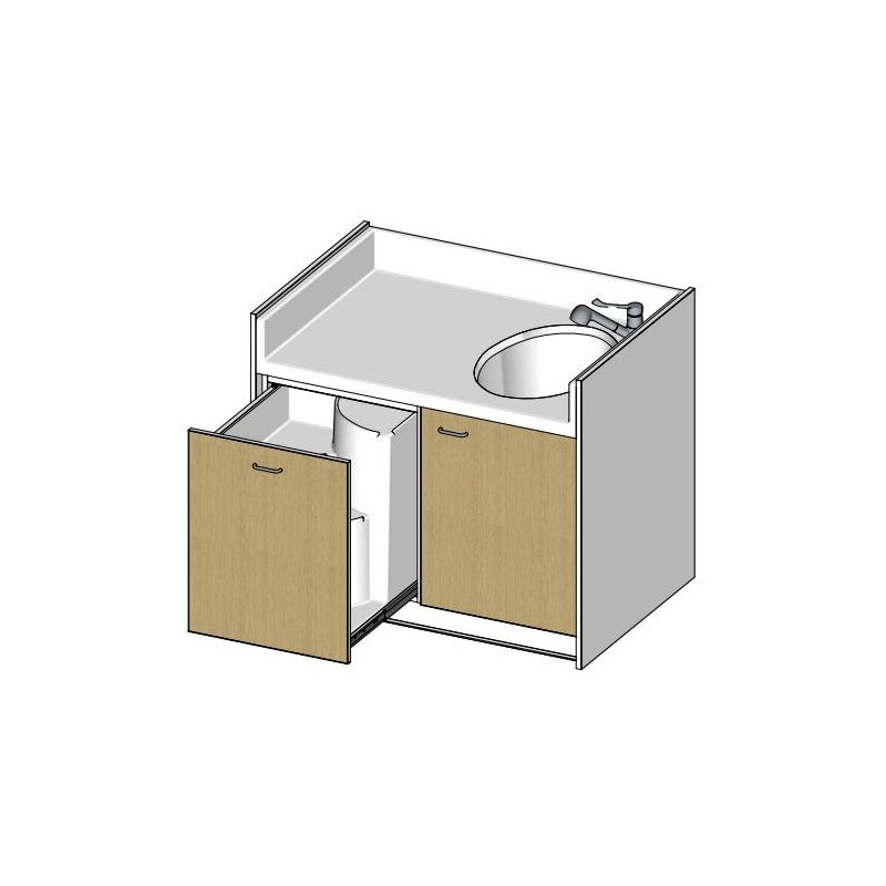 Table à langer avec 1 baignoire- 1200(L)x850(Pf)mm - Papouille