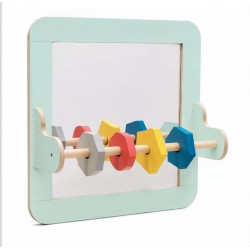 Miroir mural avec barre et éléments de manipulation - Papouille