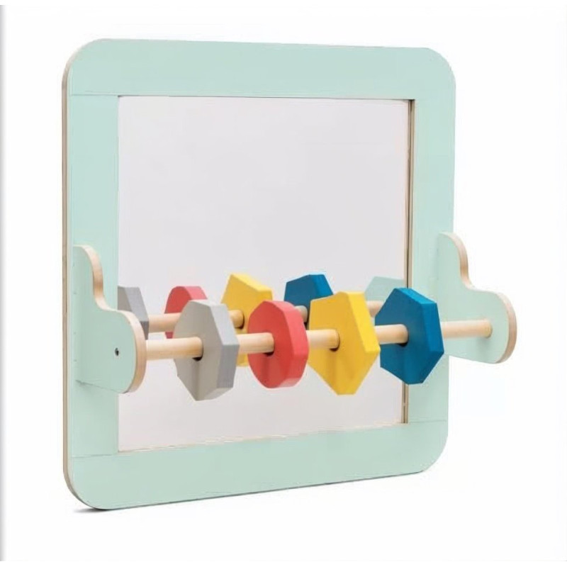 Miroir mural avec barre et éléments de manipulation - Papouille