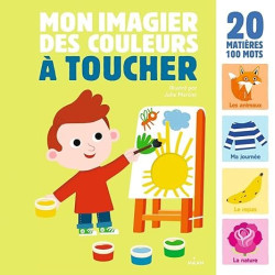 Livre - Mon grand imagier des couleurs à toucher - Papouille