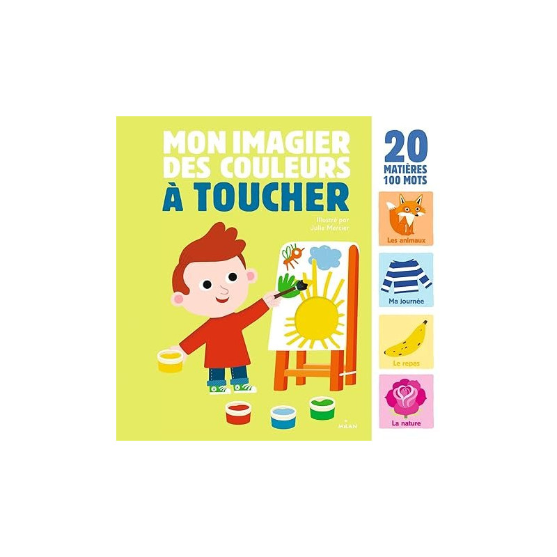 Livre - Mon grand imagier des couleurs à toucher - Papouille