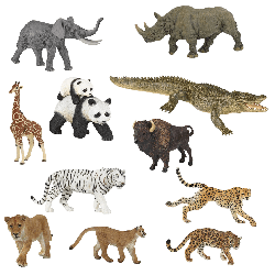 Lot n°4 11 figurines animaux sauvages (figurines papo) - Papouille