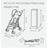 Poussette simple - jusqu'à 15 Kg - Papouille
