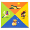 Tapis de gym ludique les saisons 130 x 130 x 3 cm - Papouille