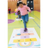 Tapis jeu marelle arc en ciel 200 x 100 x 2 cm - Papouille
