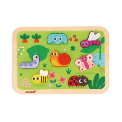 Puzzle 7 pièces - les insectes du jardin - Papouille