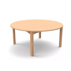 Table ronde 4 pieds T3 - Naturel - Papouille