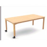 Table en bois à roulettes 120 x 60 cm T3 - Naturel - Papouille