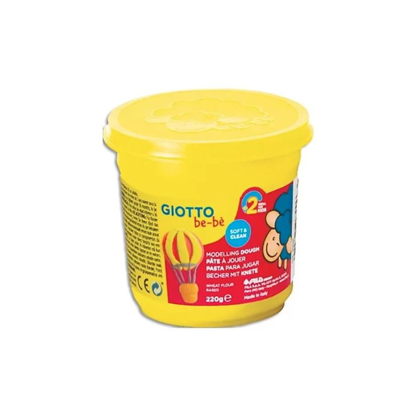 Pâte à modeler - 220 G - Jaune - Papouille