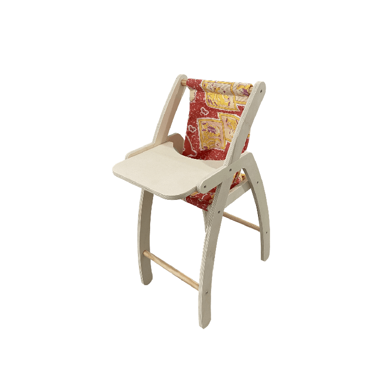 Chaise haute en bois pour poupée - Papouille