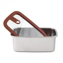 Boite de conservation - 1.1 L - Inox micro-ondable - Papouille