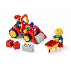 Voiture de construction avec figurines  - Papouille