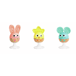 3 hochets à ventouse - animaux - Papouille