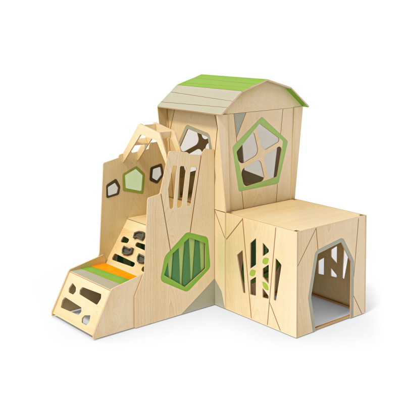 “Owlaf” Playhouse. 4-piece corner combination - Papouille