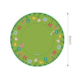 Round Flower Meadow Rug - Papouille
