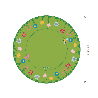 Round Flower Meadow Rug - Papouille