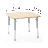 Square Table Owlaf 75 x 75 cm. incl. height-adjustable metal - Papouille