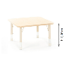 Square Table Owlaf 75 x 75 cm. incl. height-adjustable metal - Papouille
