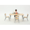 Rectangular Table Owlaf 120 x 60 cm. incl. height-adjustable - Papouille